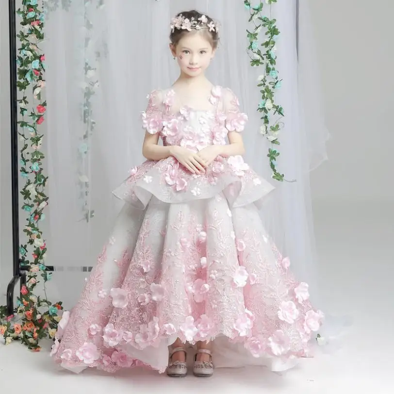 Ball Gown for children Baby Girls Dress 2019 Vintage Princess Infant Dresses Wedding Gown 3d Flower Kids Clothes Vestidos Y683
Ball Gown for children Baby Girls Dress 2019 Vintage Princess Infant Dresses Wedding Gown 3d Flower Kids Clothes Vestidos Y683