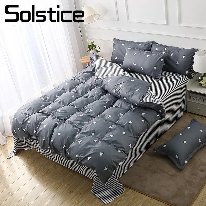 Solstice Home Textile 3-4Pcs Bedding Suit Duvet Cover Flat Sheet Pillowcase Kid Teen Simple Bed Linen Set Stripe Gray Bedclothes
Solstice Home Textile 3-4Pcs Bedding Suit Duvet Cover Flat Sheet Pillowcase Kid Teen Simple Bed Linen Set Stripe Gray Bedclothes