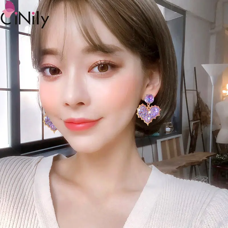 CiNily Exquisite Heart-shaped Purple Stone Zircon Gold Color Women Jewelry Gems Drop Earring Wedding Party Gift FH8902
CiNily Exquisite Heart-shaped Purple Stone Zircon Gold Color Women Jewelry Gems Drop Earring Wedding Party Gift FH8902