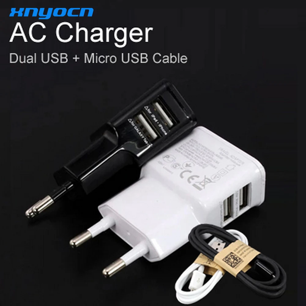 Dual 2 Ports EU Plug USB Charger Adapter For Samsung/Xiaomi Mi5/Meizu Or V8 Micro USB Cable, 5.2V 2A Charging Wall Power Travel
Dual 2 Ports EU Plug USB Charger Adapter For Samsung/Xiaomi Mi5/Meizu Or V8 Micro USB Cable, 5.2V 2A Charging Wall Power Travel