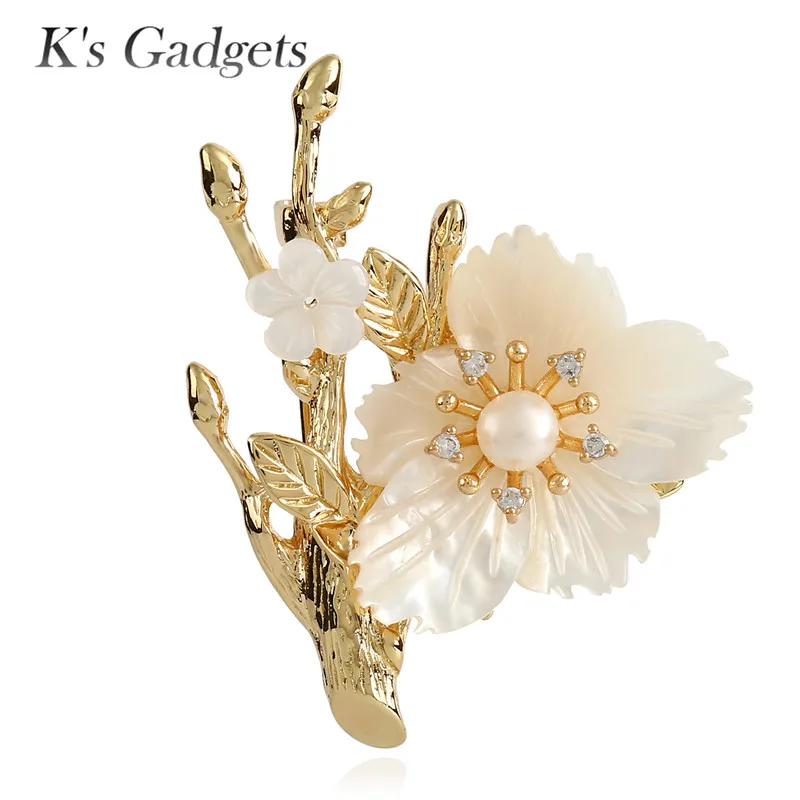K's Gadgets Natural Shell Big Flowers Safety Pin Brooch Gold Color Tree Design Fashion Imitation Pearls Large Brooches For Women
K's Gadgets Natural Shell Big Flowers Safety Pin Brooch Gold Color Tree Design Fashion Imitation Pearls Large Brooches For Women