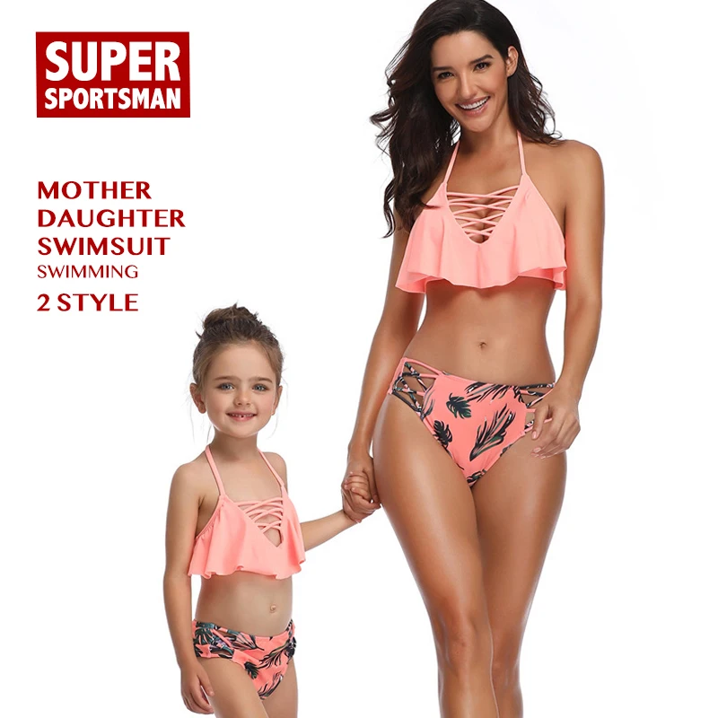 Family Mother Daughter Swimwear Women Sexy Bikini Baby Girls Two Piece Swimsuit Kids Swim Biquini Children Bathing Swimming Suit
Family Mother Daughter Swimwear Women Sexy Bikini Baby Girls Two Piece Swimsuit Kids Swim Biquini Children Bathing Swimming Suit