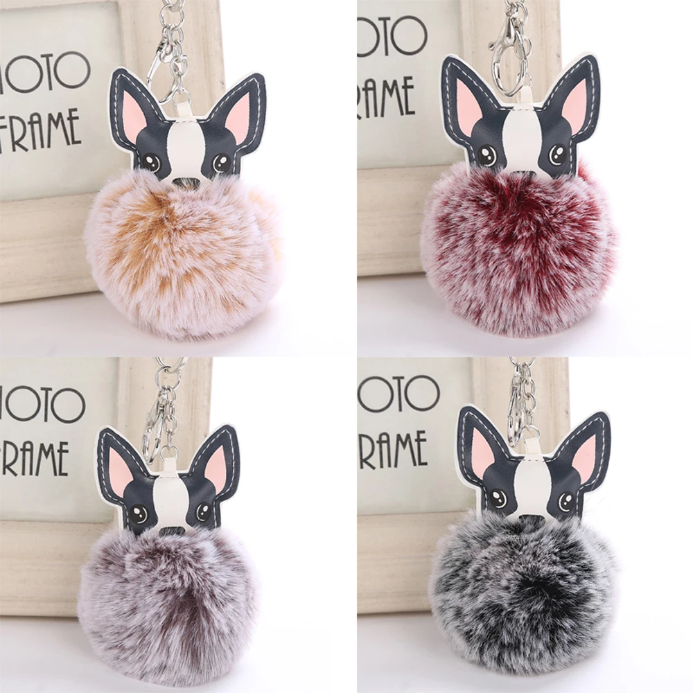 Fluffy Rabbit Fur Ball French Bulldog Keychain Pompom Key Chain Pu Leather Animal Pet Dog Keyring Holder Bag Charm Chaveiros
Fluffy Rabbit Fur Ball French Bulldog Keychain Pompom Key Chain Pu Leather Animal Pet Dog Keyring Holder Bag Charm Chaveiros
