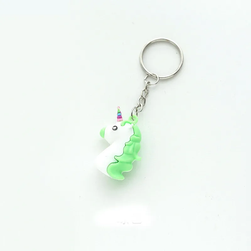 Unicorn Keychain Animal PVC Keychains Key Ring Gifts 7