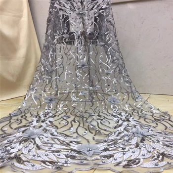 Tollola Nigerian Lace Fabric Sequins High Quality African Silver Net Lace Fabric Wedding French Tulle Lace Material For Dress
Tollola Nigerian Lace Fabric Sequins High Quality African Silver Net Lace Fabric Wedding French Tulle Lace Material For Dress