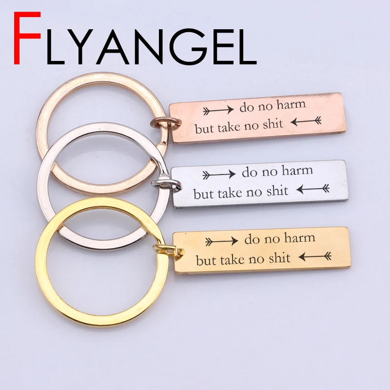 Fashion Adult Motivational Gift Key Chains Laser Engraved Do No Harm But Take No Shit Keyring Stainless Steel Accessories Chic
Fashion Adult Motivational Gift Key Chains Laser Engraved Do No Harm But Take No Shit Keyring Stainless Steel Accessories Chic