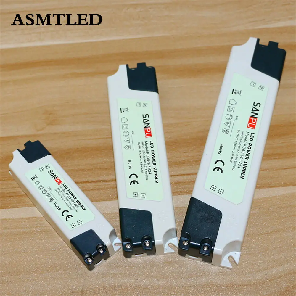 Asmbled драйвер Источник питания AC 100 в 110 120 127 220 230 В постоянный ток 24 15 Вт 35 60
