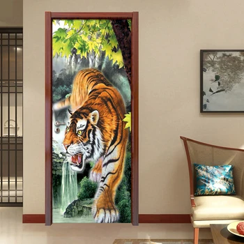 Tiger Door Sticker 3D Photo Wallpaper PVC Waterproof Self-adhesive Living Room Bedroom Door Stickers Home Decor Papel De Parede
Tiger Door Sticker 3D Photo Wallpaper PVC Waterproof Self-adhesive Living Room Bedroom Door Stickers Home Decor Papel De Parede