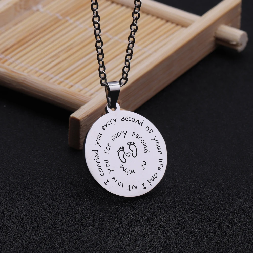 1 pcs Mirror Styles Necklace Engraved I Love You For Newborn Baby Mom Jewelry Round Silver Pendant Necklace Charm Gift
1 pcs Mirror Styles Necklace Engraved I Love You For Newborn Baby Mom Jewelry Round Silver Pendant Necklace Charm Gift