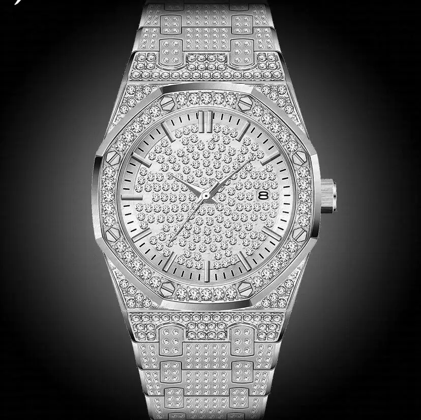 Men Diament Gold Watches Luxury Brand Design Gold Diamond Watch for Men Quartz Watch Waterproof Men Wristwatch Clock Iced Out
Men Diament Gold Watches Luxury Brand Design Gold Diamond Watch for Men Quartz Watch Waterproof Men Wristwatch Clock Iced Out