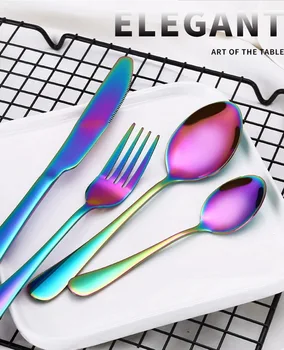 by dhl 100set practical 4pcs/set Colorful Cutlery Set Rainbow Gold Plated Dinnerware Creative Dinner Set Fork for Wedding
by dhl 100set practical 4pcs/set Colorful Cutlery Set Rainbow Gold Plated Dinnerware Creative Dinner Set Fork for Wedding
