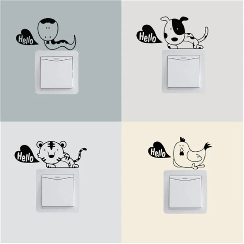 Say Hello cute animal wall switch sticker home decoration light remind vinyl stickers kids bedroom decorations decor decals
Say Hello cute animal wall switch sticker home decoration light remind vinyl stickers kids bedroom decorations decor decals