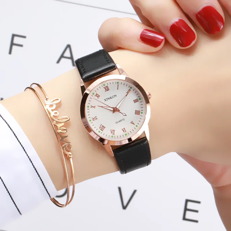 Simple Gold Women Leather Watches Elegant Small Bracelet Female Clock 2019 Fashion Brand Roman Dial Retro Ladies Wristwatches 4 HTB1g0spLhTpK1RjSZR0q6zEwXXau