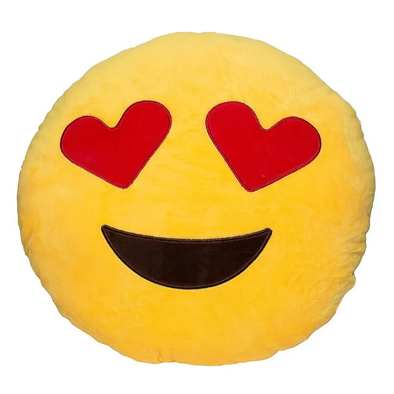 

Cute Funny emoji pillow plush pillow coussin cojines emoji gato Round Cushion emoticonos smiley Pillows Stuffed Plush almofada