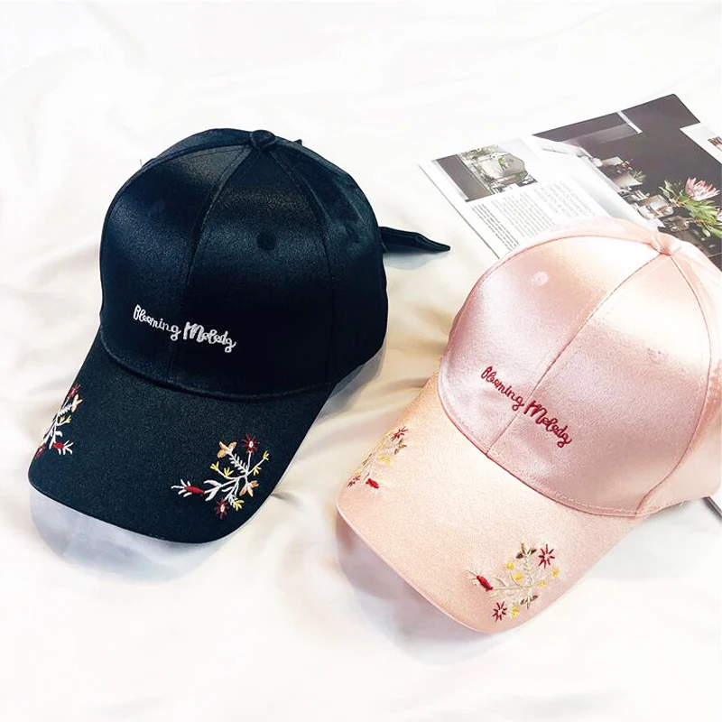 Spring And Summer Fashion Wild Satin Letter Embroidery Flower Baseball Cap Trend Silky Bow Cap For Women
Spring And Summer Fashion Wild Satin Letter Embroidery Flower Baseball Cap Trend Silky Bow Cap For Women