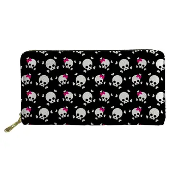 INSTANTARTS Punk 3D Skull Head Print Women Long PU Leather Wallet Fashion Woman's Credit Card Holder Money Cash Zipper Purse
INSTANTARTS Punk 3D Skull Head Print Women Long PU Leather Wallet Fashion Woman's Credit Card Holder Money Cash Zipper Purse