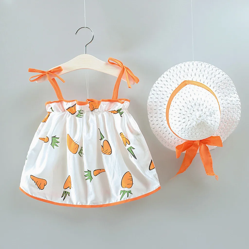 Princess Dress Toddler Kid Baby Girl Fashion Lovely Carrot Printed Casual Princess Dress Hat Set Clothing vestidos para niñas
Princess Dress Toddler Kid Baby Girl Fashion Lovely Carrot Printed Casual Princess Dress Hat Set Clothing vestidos para niñas