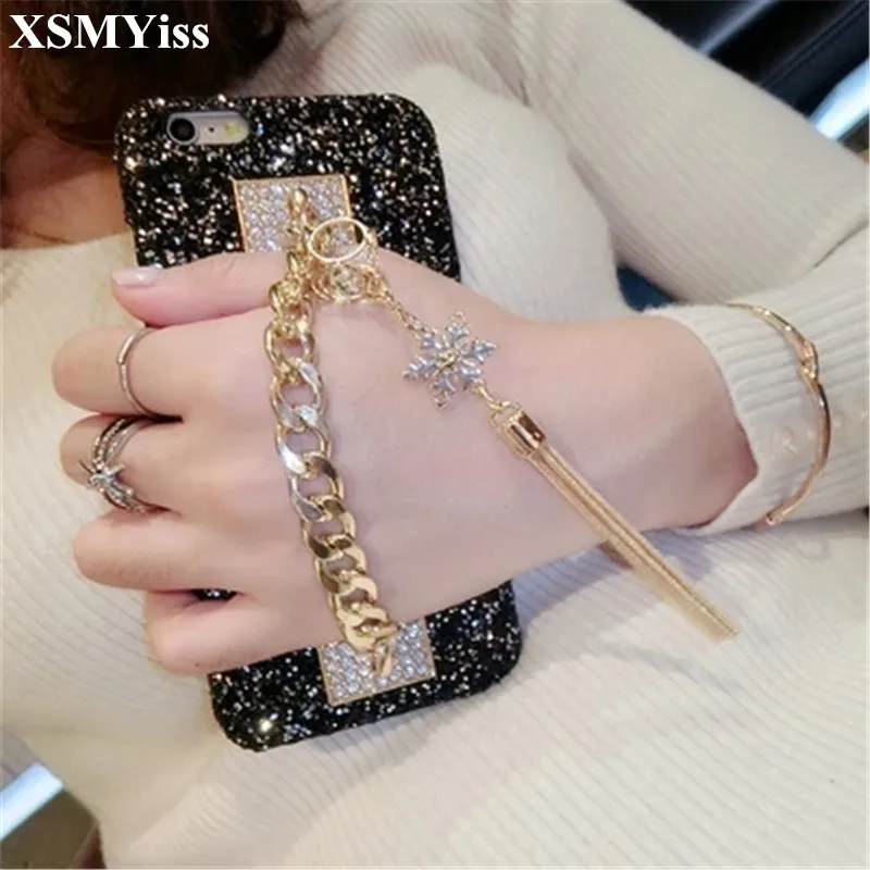 Luxury Bling Diamond Gem Bracelet Chain Snowflake Hard Flashing PC Cover For iPhone 11 Pro MAX X XR 6 6S 7 8 Plus Phone Case
Luxury Bling Diamond Gem Bracelet Chain Snowflake Hard Flashing PC Cover For iPhone 11 Pro MAX X XR 6 6S 7 8 Plus Phone Case