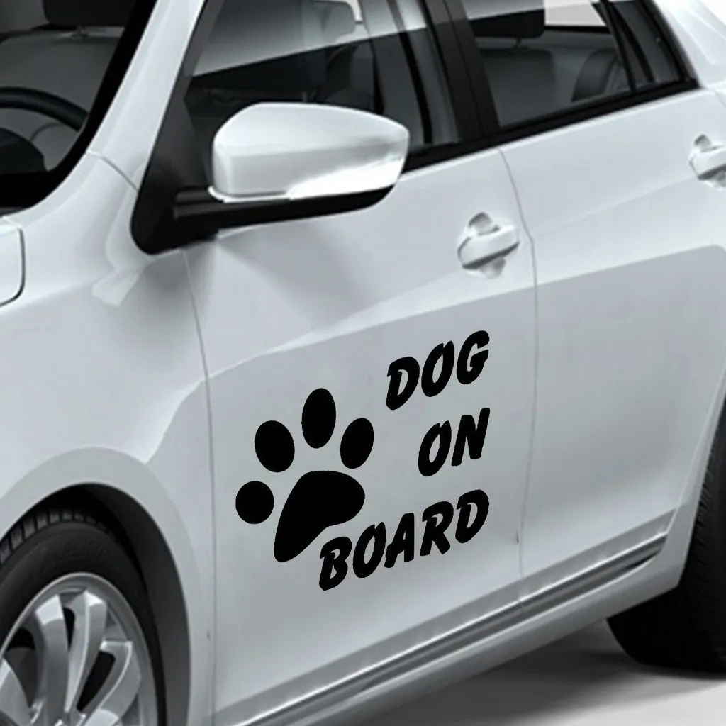 Baby Dog Footprint Car tail Warning Sticker Rules Decal slammed car | Автомобили и мотоциклы