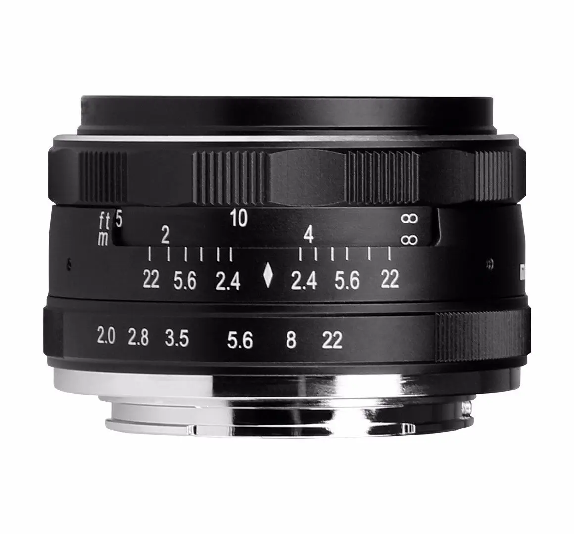 Ручной фокусирующий объектив с диафрагмой 50 мм для canon eosm ef-m Nikon1 sony e mount a7 a6500 fuji fx