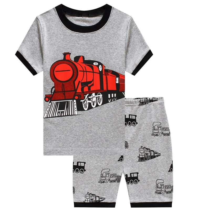 Summer Kids Pajamas Cartoon Train Short-sleeved Pajamas Set Children's Boys Clothes
Summer Kids Pajamas Cartoon Train Short-sleeved Pajamas Set Children's Boys Clothes