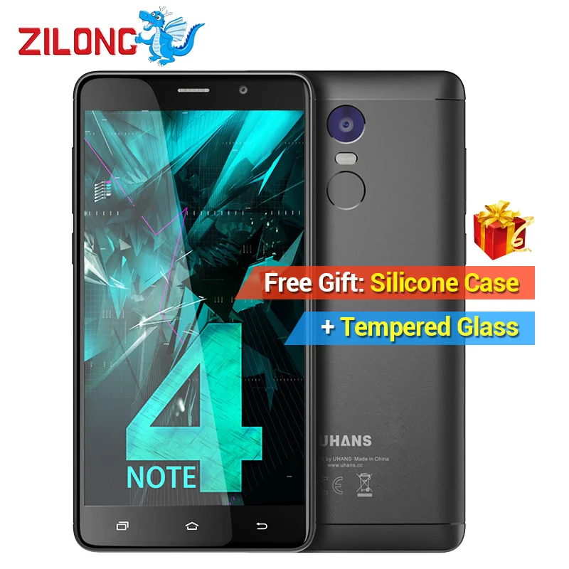 Uhans Note 4 мобильный телефон 5.5 дюймов IPS MT6737 ядра android 7.0 3 ГБ Оперативная память 32