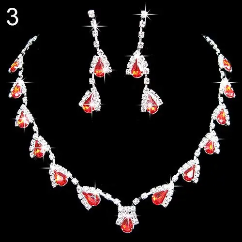 Hot Women Dazzling Cubic Zirconia Necklace Crystal Pendant Earrings Bridal Jewelry Set indian
Hot Women Dazzling Cubic Zirconia Necklace Crystal Pendant Earrings Bridal Jewelry Set indian