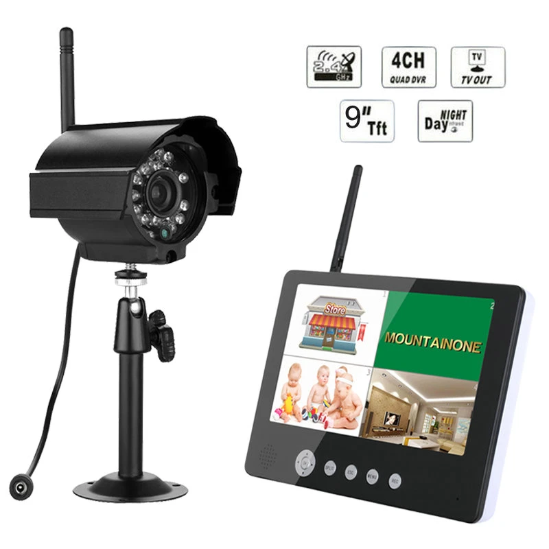 9inch TFT Digital 2.4G Wireless Cameras Outdoor 4CH Quad DVR Monitor Wireless Kit Home CCTV Security System , IR night light
9inch TFT Digital 2.4G Wireless Cameras Outdoor 4CH Quad DVR Monitor Wireless Kit Home CCTV Security System , IR night light