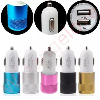 Dual USB Port Car Adapter Charger 2.1A Aluminium 2-port Car-Charger For Iphone X 8 Plus for Samsung S6 GPS MP3 wholesale 2000pcs
Dual USB Port Car Adapter Charger 2.1A Aluminium 2-port Car-Charger For Iphone X 8 Plus for Samsung S6 GPS MP3 wholesale 2000pcs