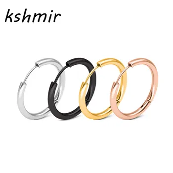 Round stainless steel ear earrings earrings titanium steel man earrings girl accessories