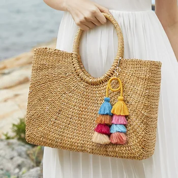 Woven-rattan Summer Beach Bags Colorful Pompom Straw Bag HairBall Tassel Bag Accessories Women Handmade Handbags Vintage Clutch
Woven-rattan Summer Beach Bags Colorful Pompom Straw Bag HairBall Tassel Bag Accessories Women Handmade Handbags Vintage Clutch