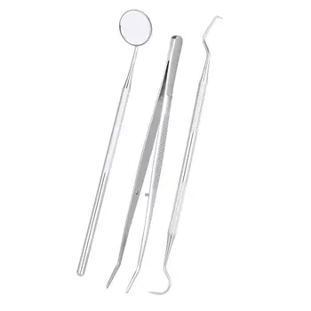 3pcs/pack Stainless Steel Teeth Clean Tools Tooth Mouth Mirror Probe Tweezers Oral Hygiene Instruments Kit Teeth Care Tools
3pcs/pack Stainless Steel Teeth Clean Tools Tooth Mouth Mirror Probe Tweezers Oral Hygiene Instruments Kit Teeth Care Tools