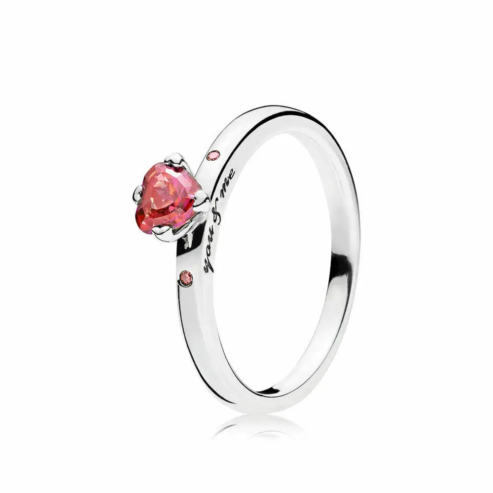SHINETUNG 1:1 S925 Sterling Silver You And Me Red Heart Lettering Ring For Valentine's Day Mother's Day Gift
SHINETUNG 1:1 S925 Sterling Silver You And Me Red Heart Lettering Ring For Valentine's Day Mother's Day Gift