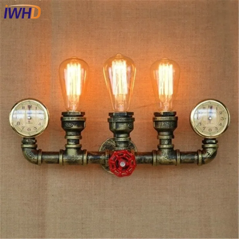 Amercian Loft Style Iron Water Pipe Lamp Edison Wall Sconce RH Retro Wall Light Fixtures For Home Vintage Industrial Lighting
Amercian Loft Style Iron Water Pipe Lamp Edison Wall Sconce RH Retro Wall Light Fixtures For Home Vintage Industrial Lighting