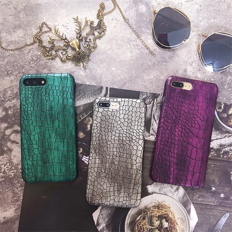 Vintage 3D Crocodile Phone Case for iPhone XS MAX Case for iPhone X XR 6 6S 7 8 Plus Case Luxury Cool PU Leather Pattern Cover 09