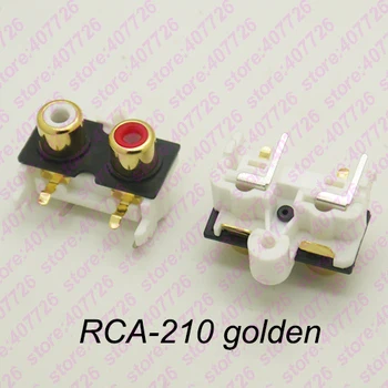 (2PCS/PACK) PCB Mount 1 Position Stereo Audio Video Jack RCA Female Connector TWO hole (W+R) RCA-210 Golden
(2PCS/PACK) PCB Mount 1 Position Stereo Audio Video Jack RCA Female Connector TWO hole (W+R) RCA-210 Golden