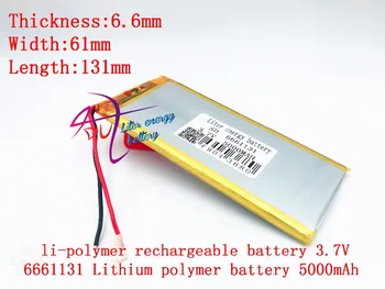 li-po 1pcs/lot 6661131 3.7 V lithium polymer battery 5000 mah DIY mobile emergency power charging treasure battery
li-po 1pcs/lot 6661131 3.7 V lithium polymer battery 5000 mah DIY mobile emergency power charging treasure battery