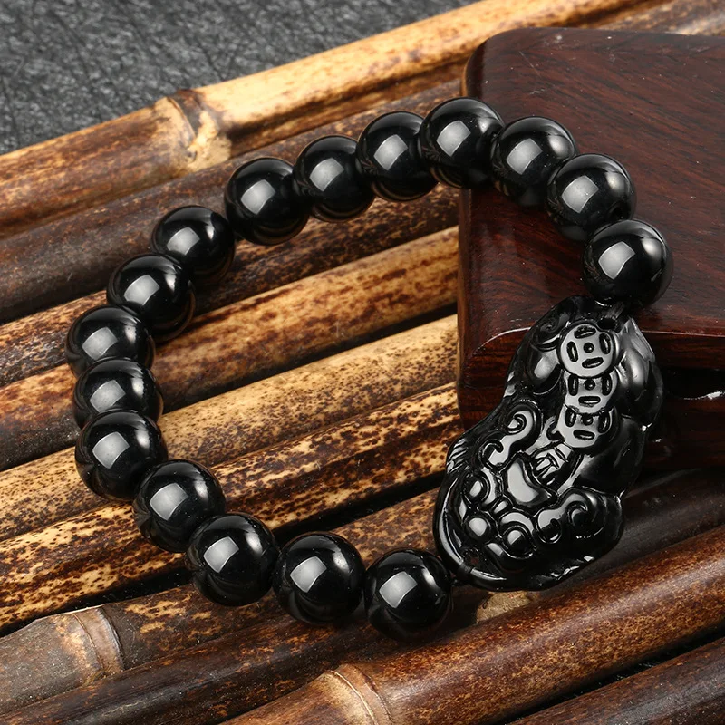 Creative Black Garnet Beaded Golden Pixiu Braclet Fashion Charms Bracelet Lucky Brave Wealth Jewelry for Men Trendy Bracelet
Creative Black Garnet Beaded Golden Pixiu Braclet Fashion Charms Bracelet Lucky Brave Wealth Jewelry for Men Trendy Bracelet