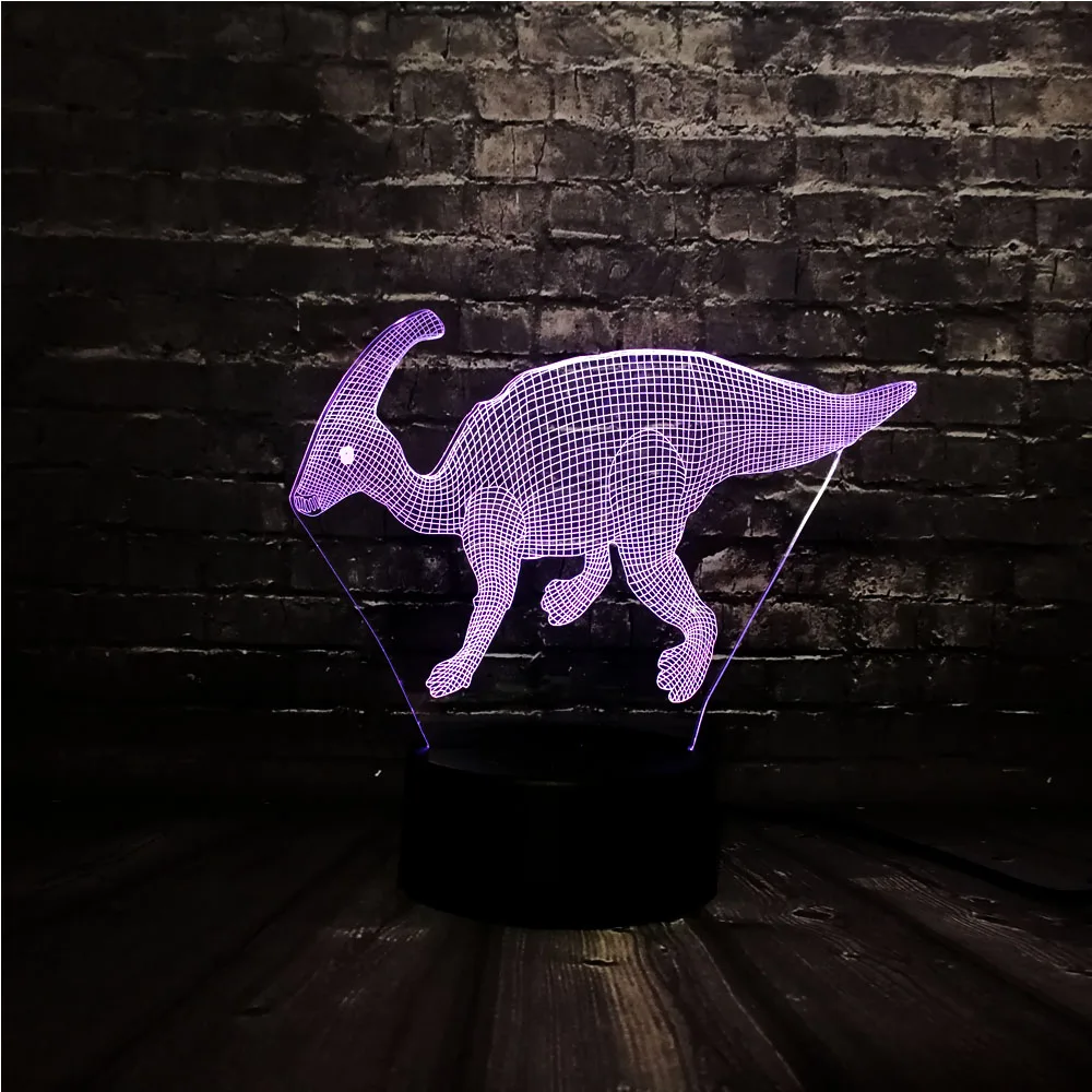 Novel Acrylic 3D Dinosaur Jurassic Park Parasaurolophus LED Battery Power USB 7 Color Change Desk Night Light Holiday Kids Gift
Novel Acrylic 3D Dinosaur Jurassic Park Parasaurolophus LED Battery Power USB 7 Color Change Desk Night Light Holiday Kids Gift