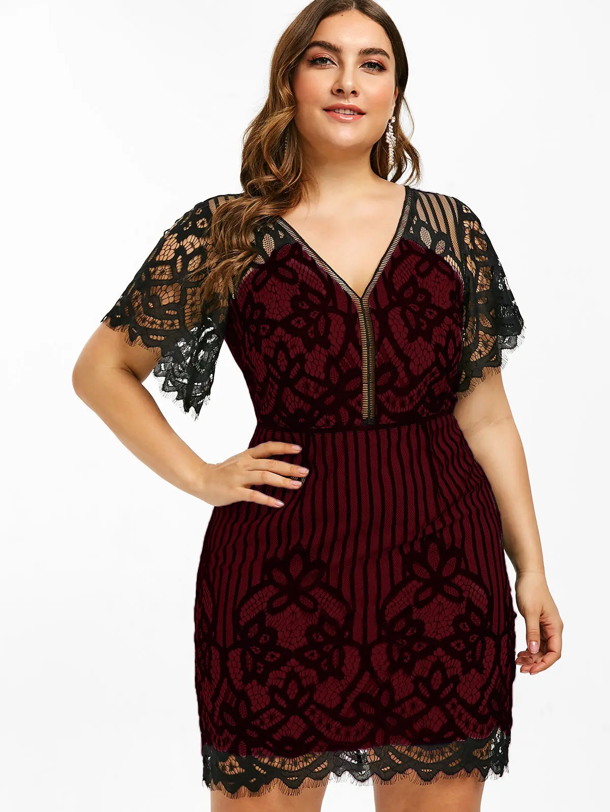 Summer Mini Dress Women Bodycon Short Dress Backless Elegant Sexy Evening Party Dresses Lace Eyelash Plus Size 5XL Plunge Dress
Summer Mini Dress Women Bodycon Short Dress Backless Elegant Sexy Evening Party Dresses Lace Eyelash Plus Size 5XL Plunge Dress