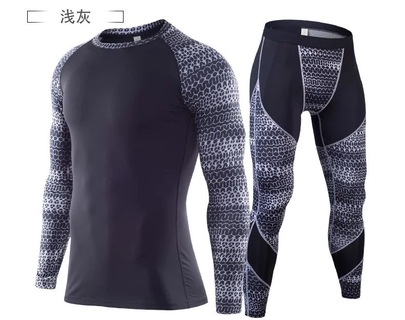 2019 Rashguard Male Fitness MMA Running Shirt Men Long Sleeve T Shirt Crossfit Bodybuilding Men Man Compression Sports Suit (12)