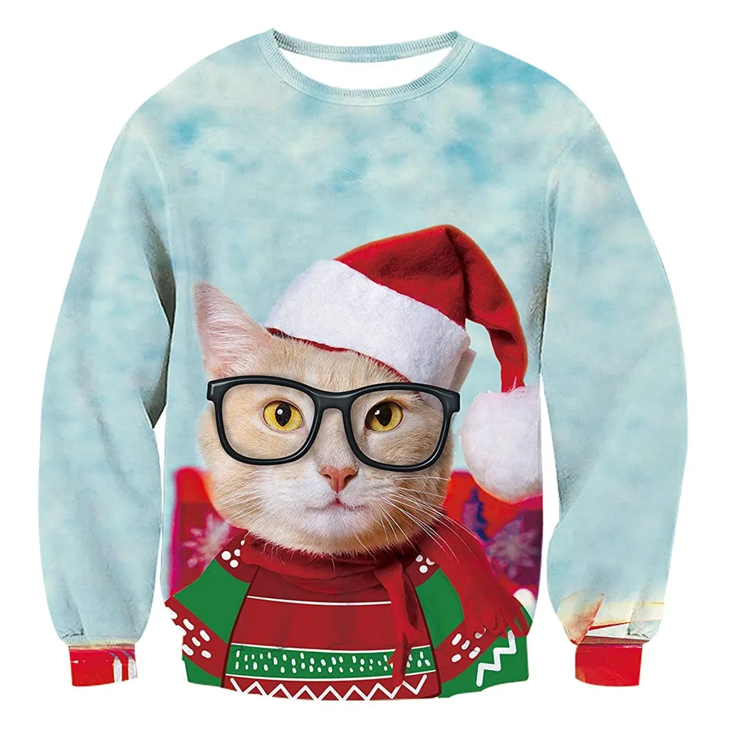 3D printing men's women's clothing 2019 Christmas holiday Santa Claus Elf funny top autumn and winter clothing
3D printing men's women's clothing 2019 Christmas holiday Santa Claus Elf funny top autumn and winter clothing