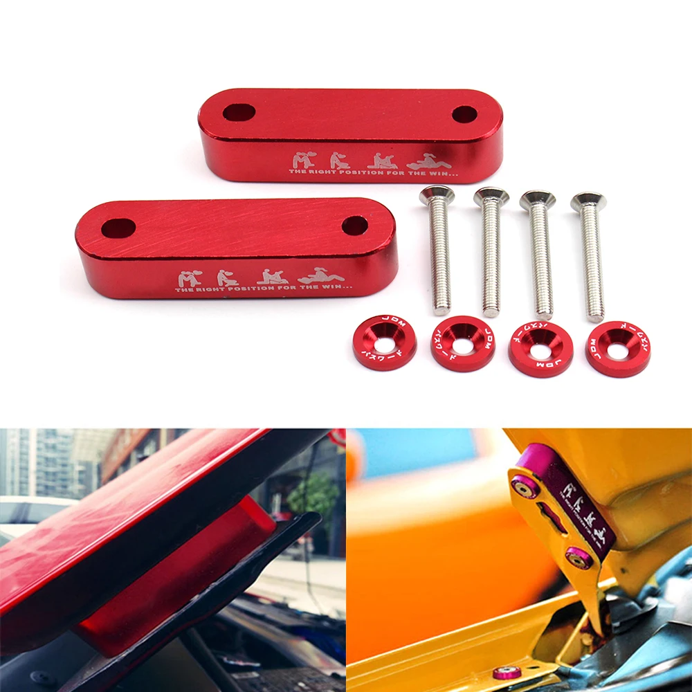 JDM Billet Aluminum Hood Risers with 4pcs Fender Washers For Honda Civic CRX 88-00 /90-01 For Acura Integra eg ek
JDM Billet Aluminum Hood Risers with 4pcs Fender Washers For Honda Civic CRX 88-00 /90-01 For Acura Integra eg ek