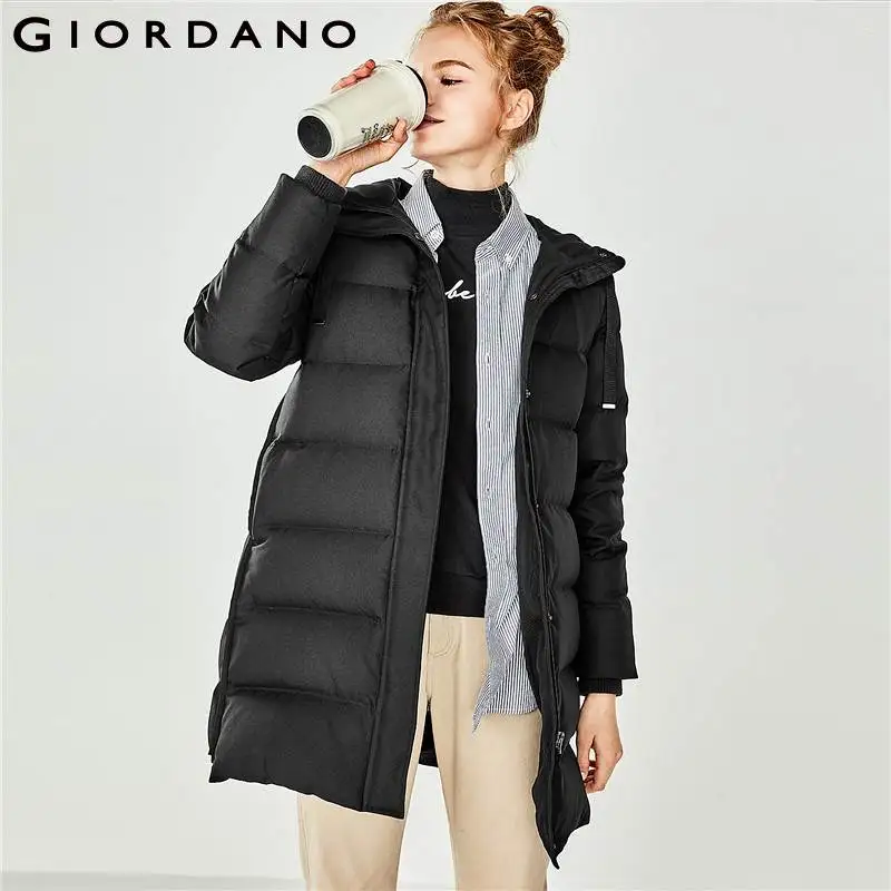 Giordano Women Down Jacket Women Winter Smooth Grey Goose Down Hood Mid Long Down Jacket Women Well Seams Downproof Chaqueta
Giordano Women Down Jacket Women Winter Smooth Grey Goose Down Hood Mid Long Down Jacket Women Well Seams Downproof Chaqueta