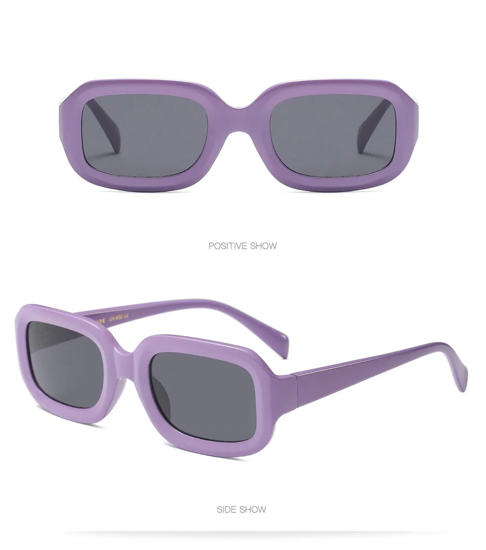 MOLNIYA 2018 Purple Small Rectangle Sunglasses Women New Fashion Black White Pink Red Ladies Sun Glasses Men Brand UV400 19