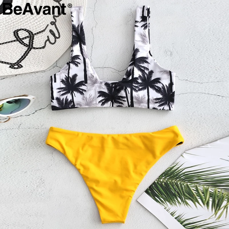 Bandeau bikinis 2019 mujer Tropical leaves bathing suit women Yellow brazil bikini Push up swimsuit female Sexy tankini
Bandeau bikinis 2019 mujer Tropical leaves bathing suit women Yellow brazil bikini Push up swimsuit female Sexy tankini