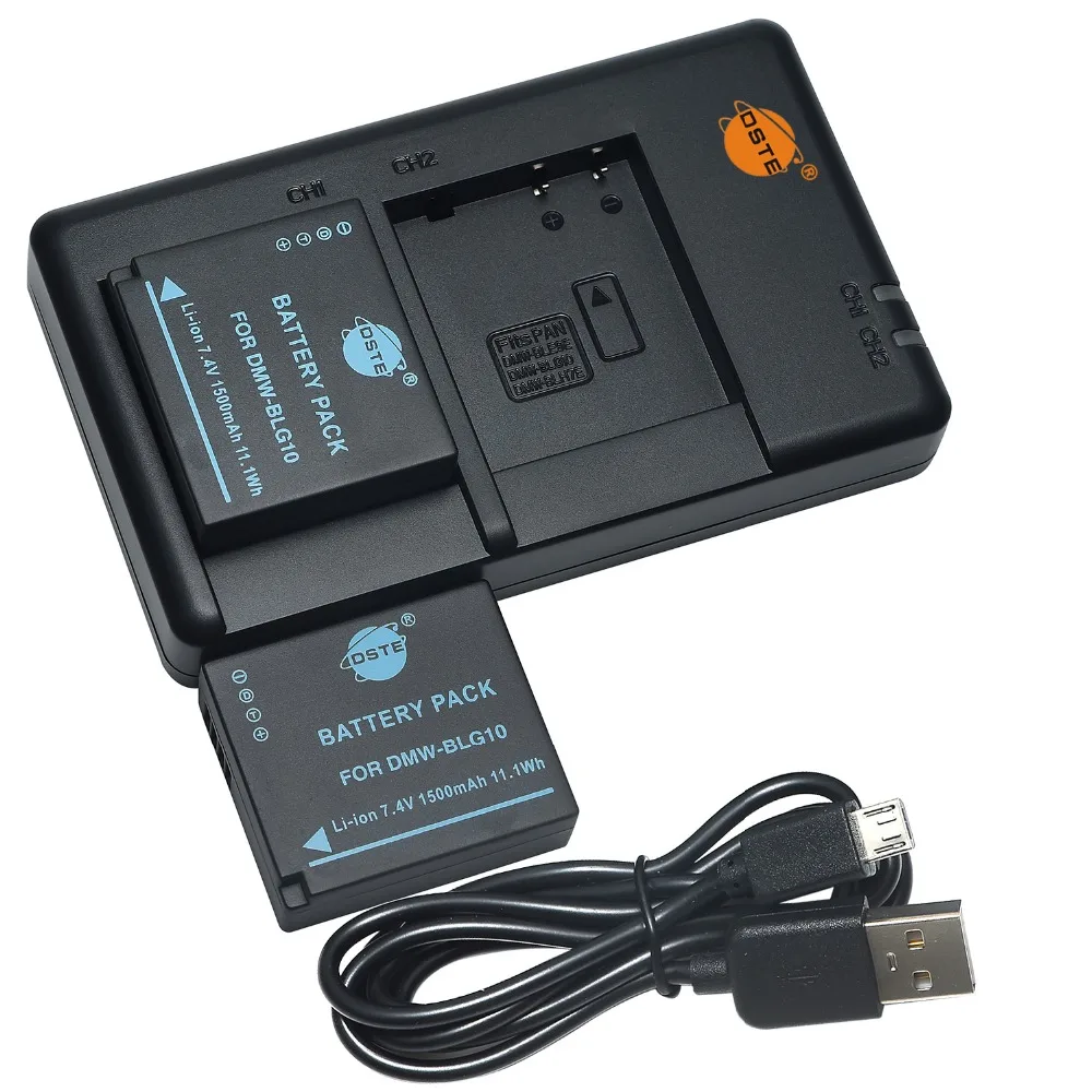 DSTE Dual Slot Charger with 2PCS DMW-BLG10 Li-ion Battery for Panasonic Lumix DMC-GF6 Digital Camera
DSTE Dual Slot Charger with 2PCS DMW-BLG10 Li-ion Battery for Panasonic Lumix DMC-GF6 Digital Camera