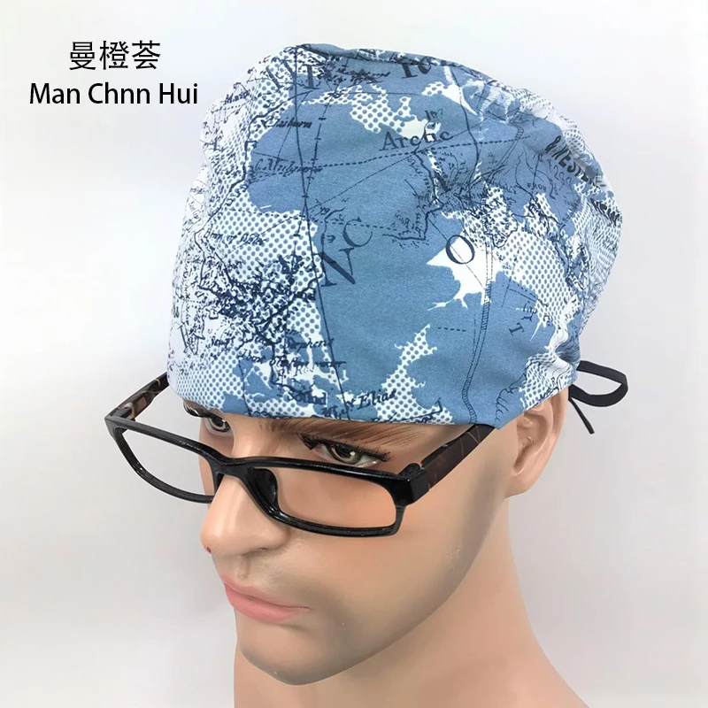 Lab Hospital unisex medical Surgical Cap 100% cotton Printed Medical Scrub Operation Caps adjustable one size map
Lab Hospital unisex medical Surgical Cap 100% cotton Printed Medical Scrub Operation Caps adjustable one size map