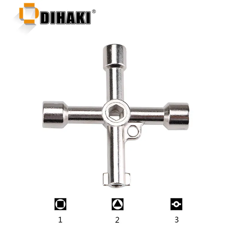 4 In 1 Cross Switch Key Wrench Tool Accessories Universal Square Triangle Train Electrical Cupboard Box Elevator Cabinet Key
4 In 1 Cross Switch Key Wrench Tool Accessories Universal Square Triangle Train Electrical Cupboard Box Elevator Cabinet Key