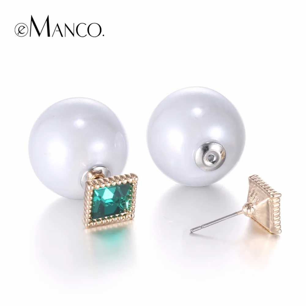 eManco Stylish 3 Color Cute Geometric Double Side Statement Stud Earrings for Women Crystal Beads Pearl Jewelry Accessories
eManco Stylish 3 Color Cute Geometric Double Side Statement Stud Earrings for Women Crystal Beads Pearl Jewelry Accessories